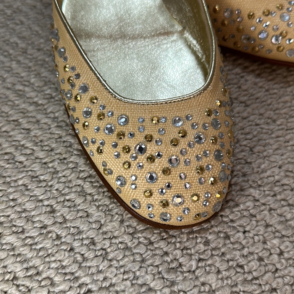 Valentino crystal embellished flats.